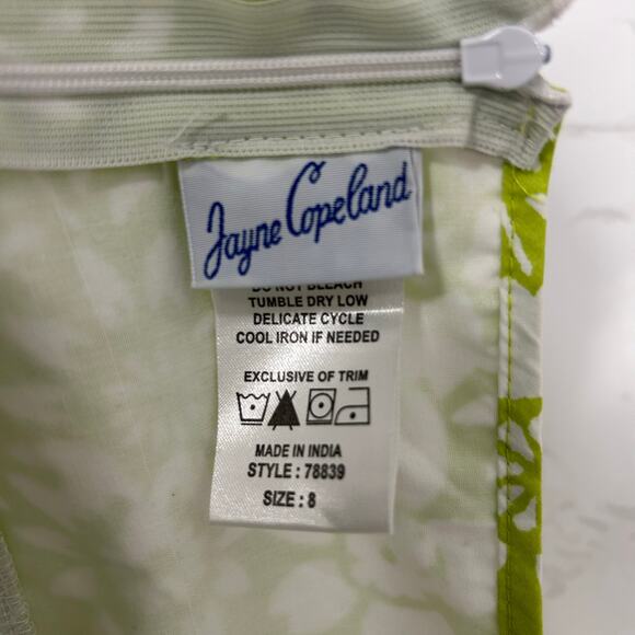 Vintage Jayne Copeland Green Floral Halter Dress Girls 8 NWT Cottagecore - Picture 3 of 7